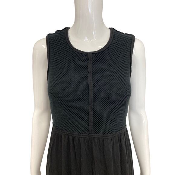BURBERRY BRIT Black Sleeveless Mesh Accents Stretch A-Line Knee Length Dress S - Picture 3 of 7